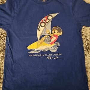Ralph Lauren Blue Polo Bear Graphic Tee